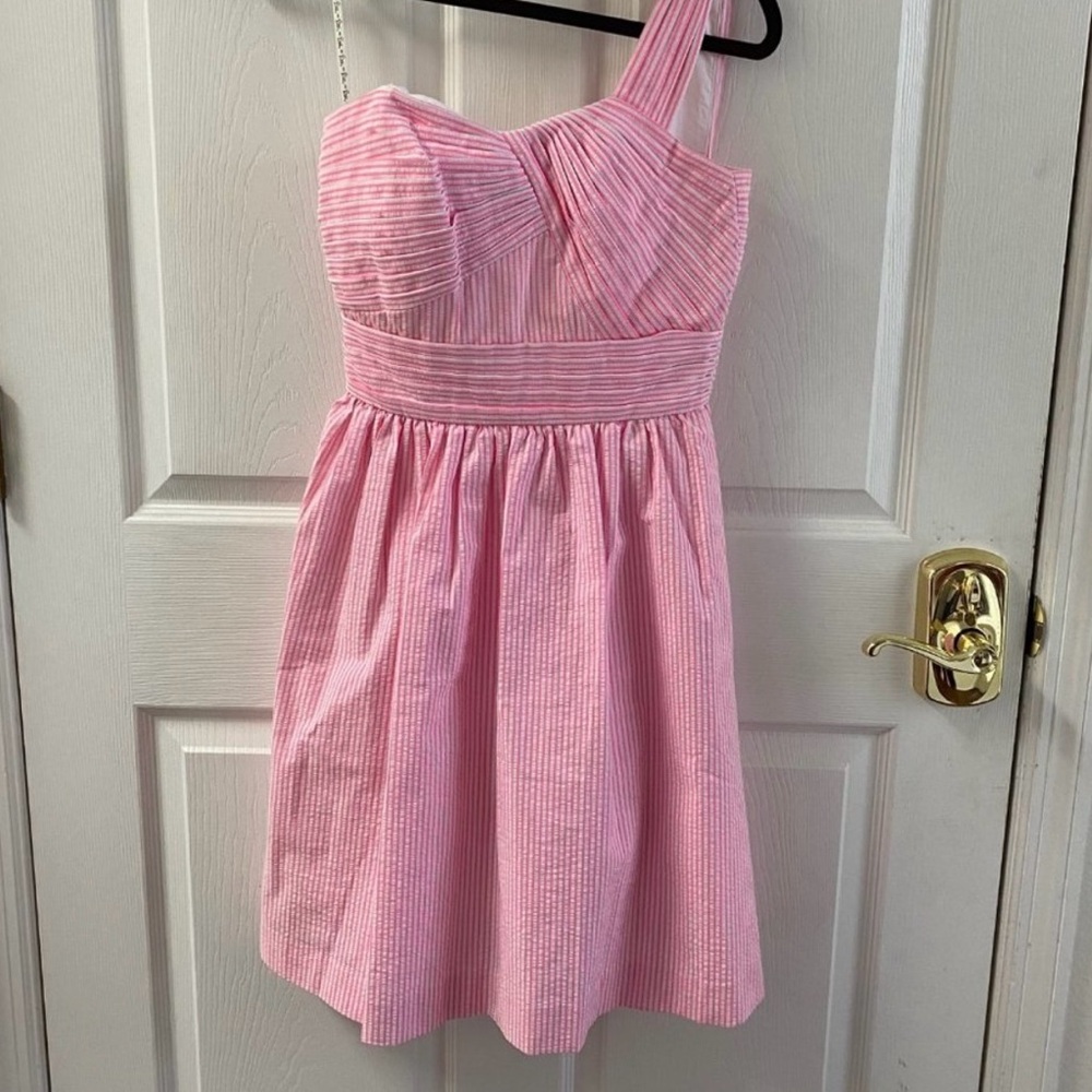 Lilly Pulitzer Pink One-Shoulder Dress - Picture 3 of 6